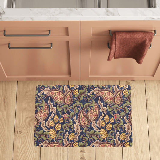 Floral Vintage Classic Print Kitchen Mat