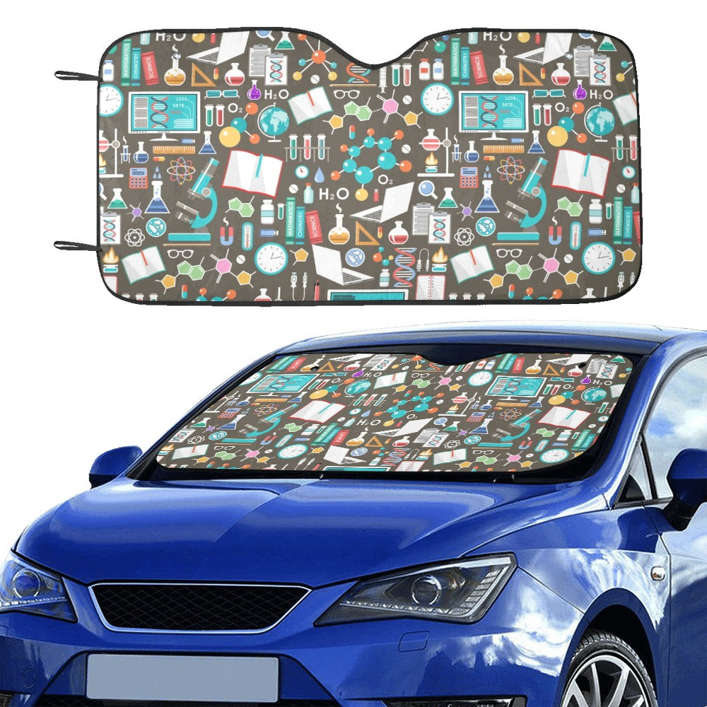 Science Print Design LKS303 Car front Windshield Sun Shade