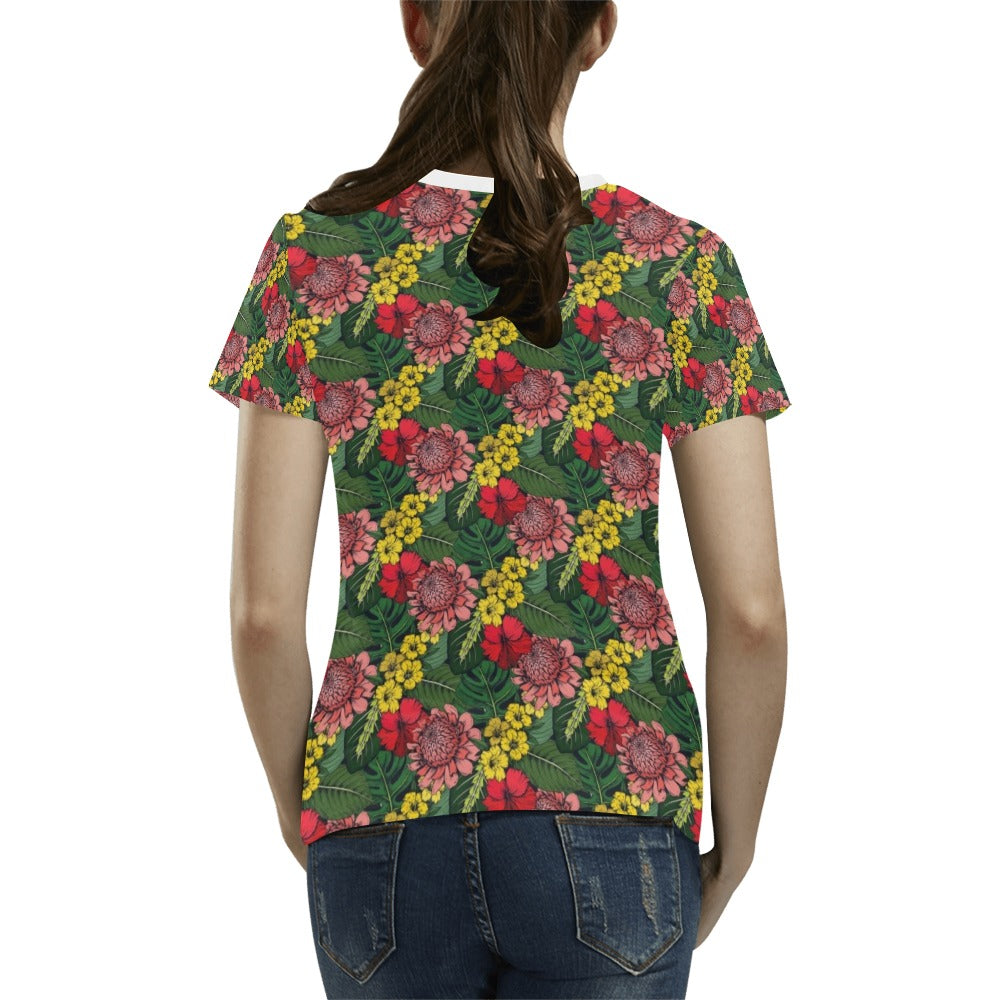 Summer Floral Print Design LKS305 Women's T-shirt