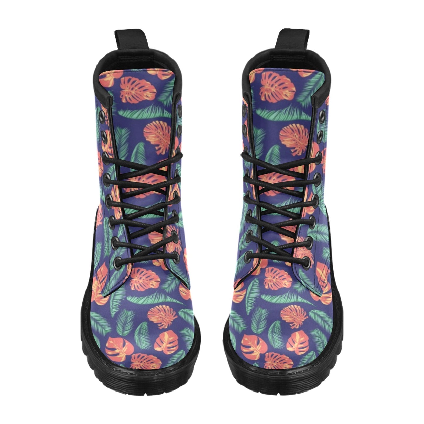 Palm Leaves Pattern Print Design PL011 Women's Boots