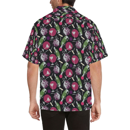 Wine Print Design LKS307 Men's Hawaiian Shirt