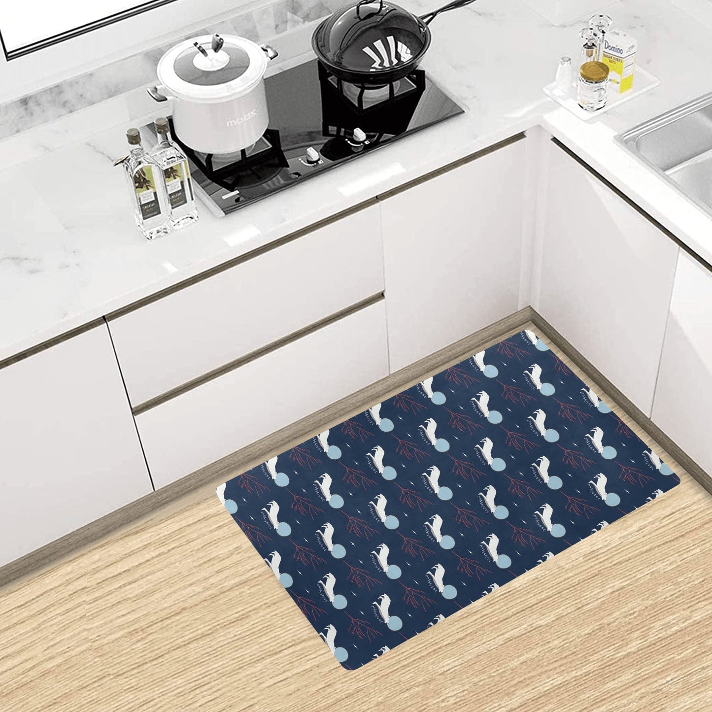 Wolf Moon Print Design LKS304 Kitchen Mat