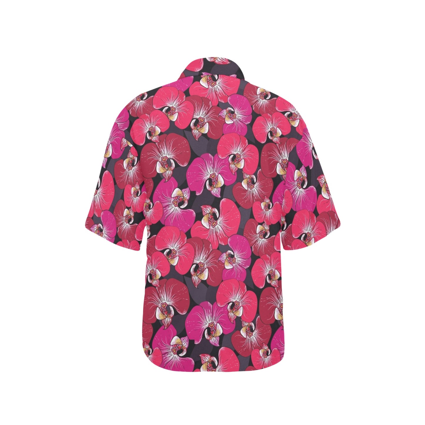 Orchid Red Pattern Print Design OR05 Women's Hawaiian Shirt