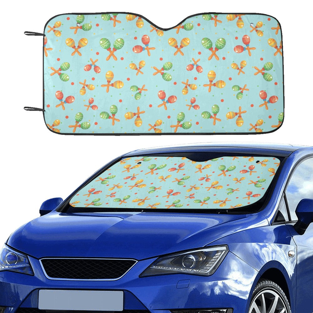 Maracas Print Design LKS402 Car front Windshield Sun Shade