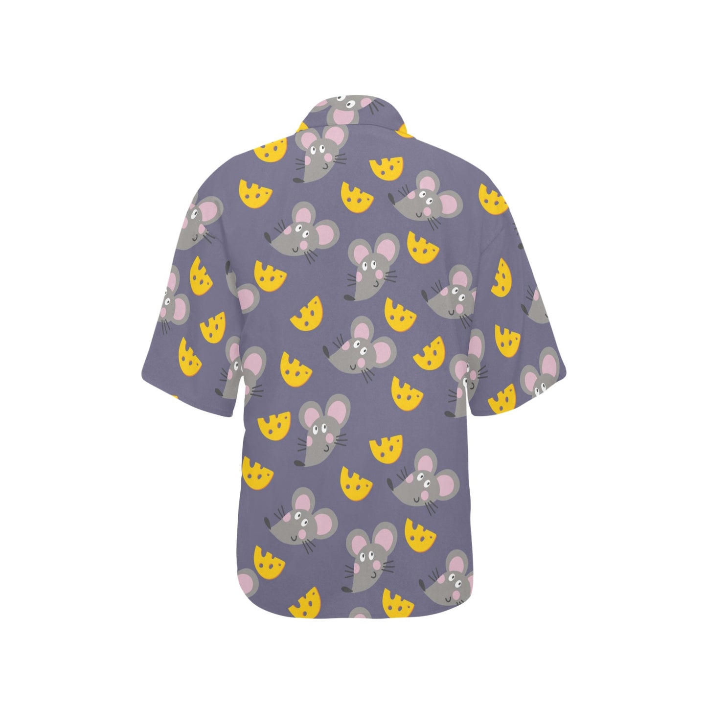 Rat With Cheese Pattern Print Design 01 Women's Hawaiian Shirt