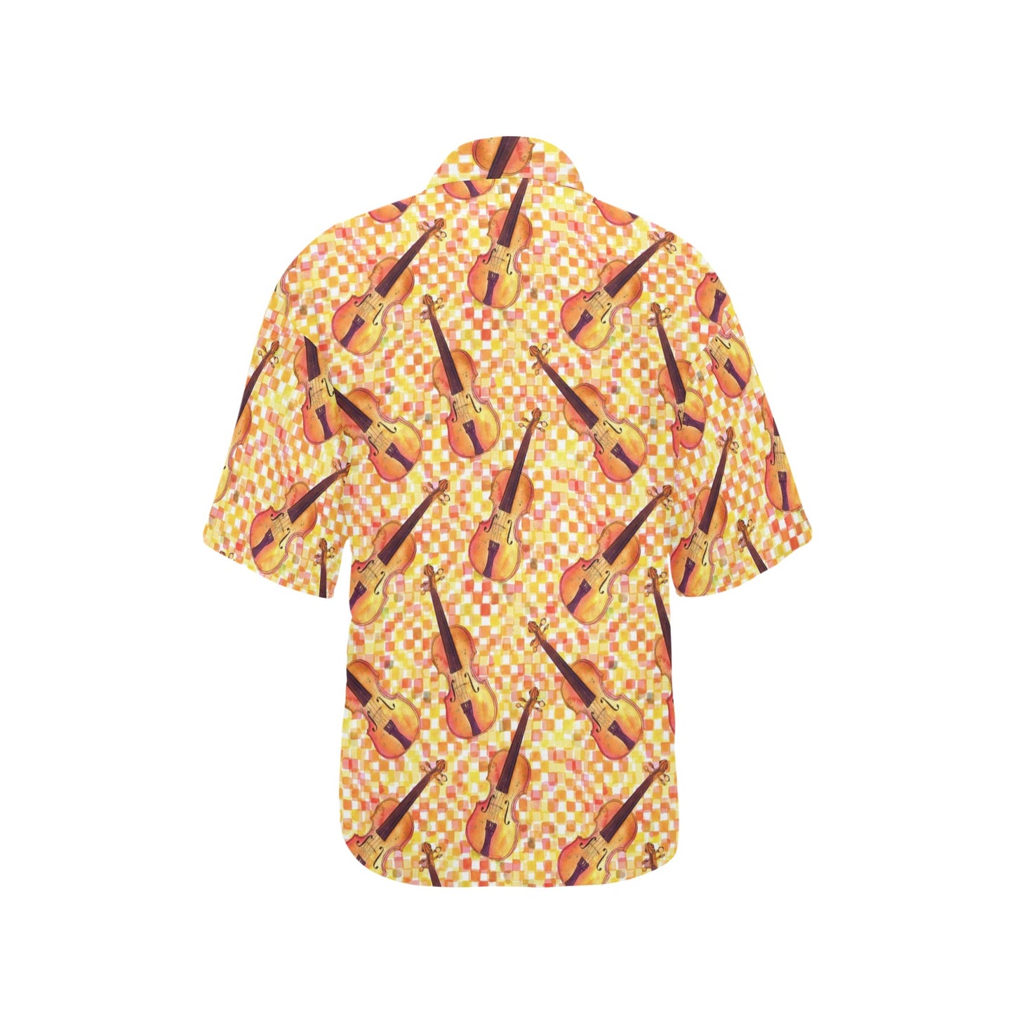 Violin Pattern Print Design 03 Women's Hawaiian Shirt