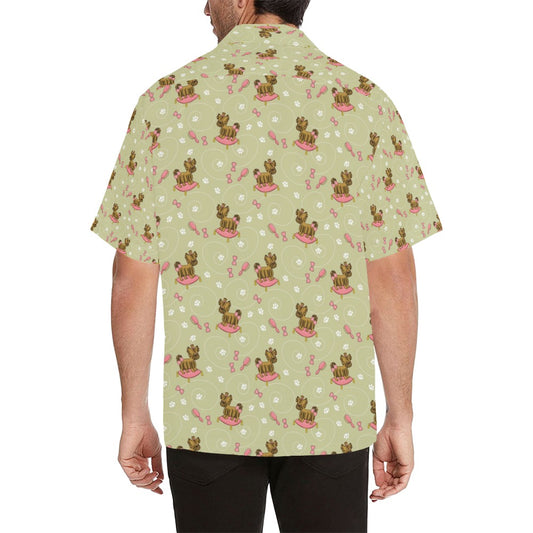 Yorkshire Cute Terriers Print Design LKS301 Men's Hawaiian Shirt