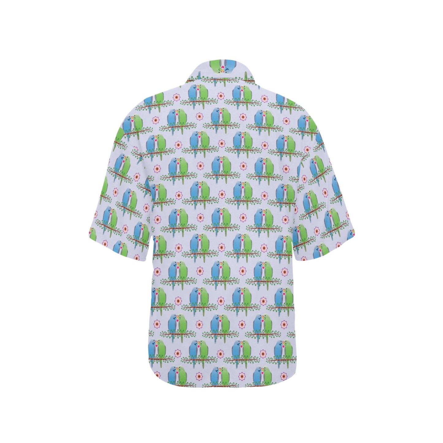 Budgerigar Pattern Print Design 05 Women's Hawaiian Shirt