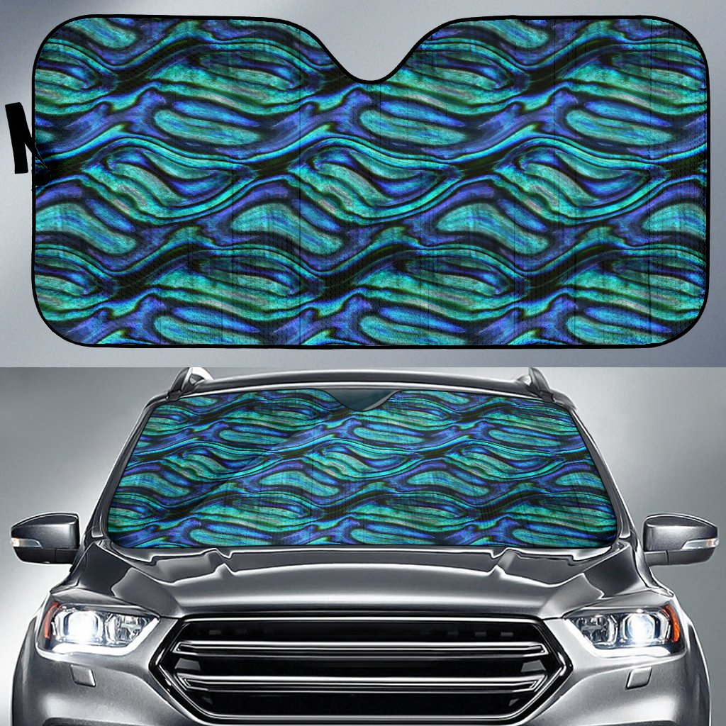 Abalone Pattern Print Design 02 Car Sun Shade-JORJUNE.COM