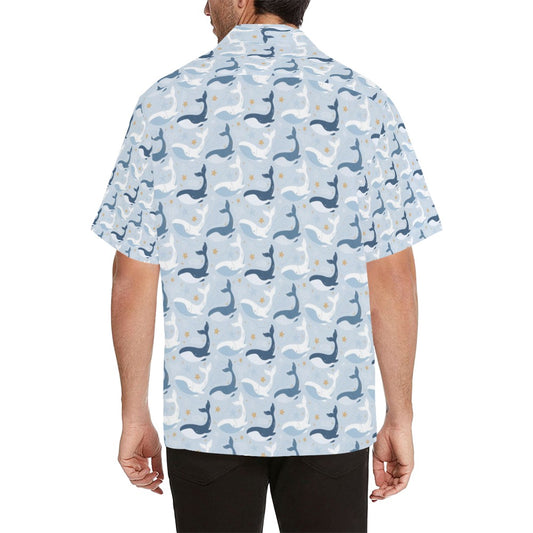 Whale Print Design LKS305 Men's Hawaiian Shirt