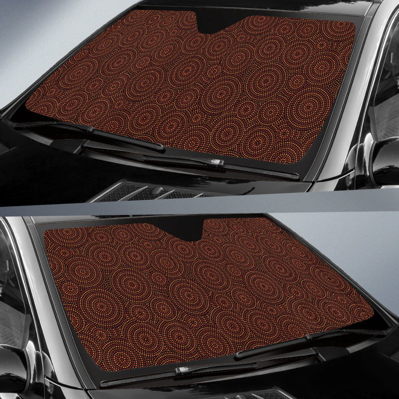 Aboriginal Pattern Print Design 02 Car Sun Shade-JORJUNE.COM