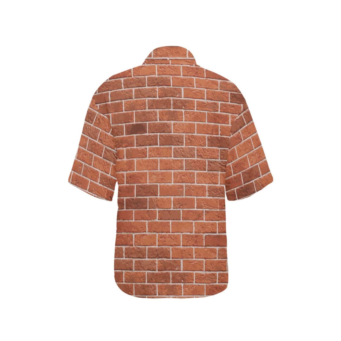 Brick Brown Pattern Print Design 02 Women's Hawaiian Shirt