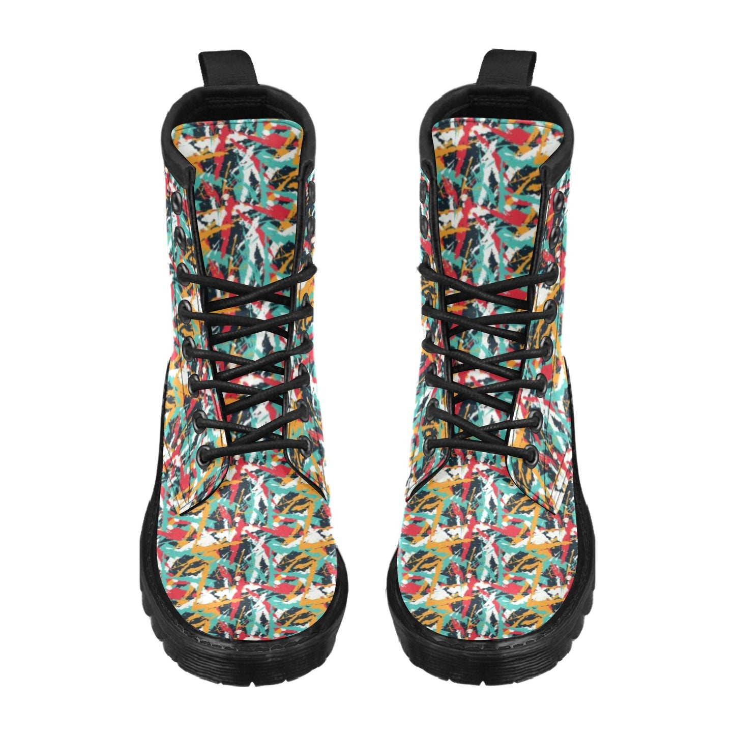 Splatter Print Design LKS304 Women's Boots