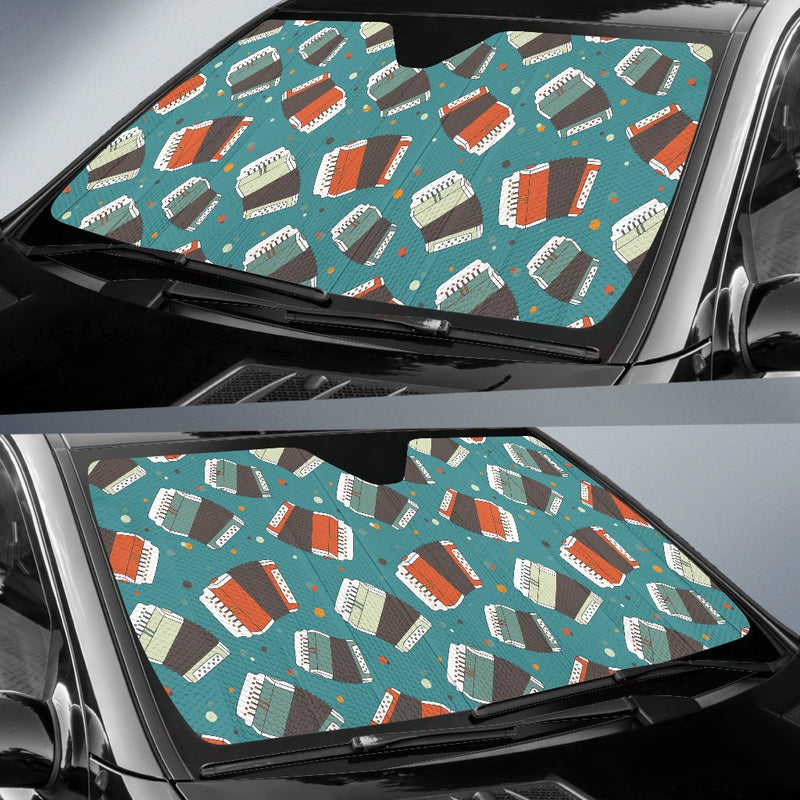 Accordion Pattern Print Design 02 Car Sun Shade-JORJUNE.COM