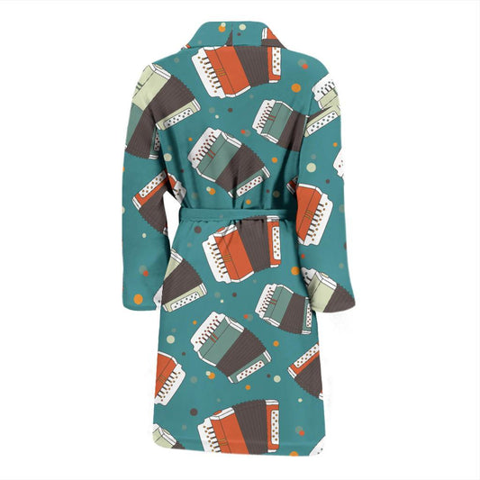 Accordion Pattern Print Design 02 Men Bathrobe-JORJUNE.COM
