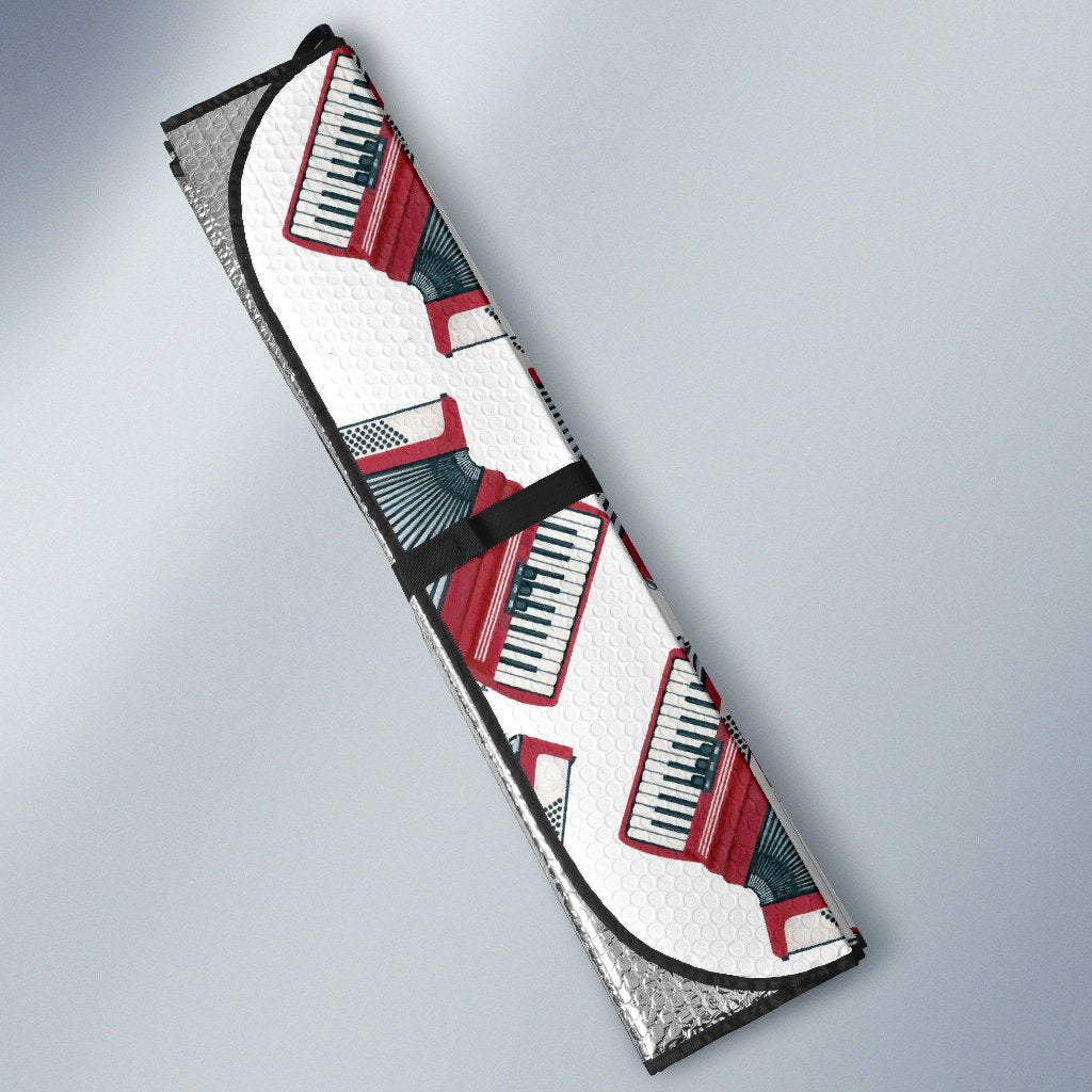 Accordion Pattern Print Design 03 Car Sun Shade-JORJUNE.COM