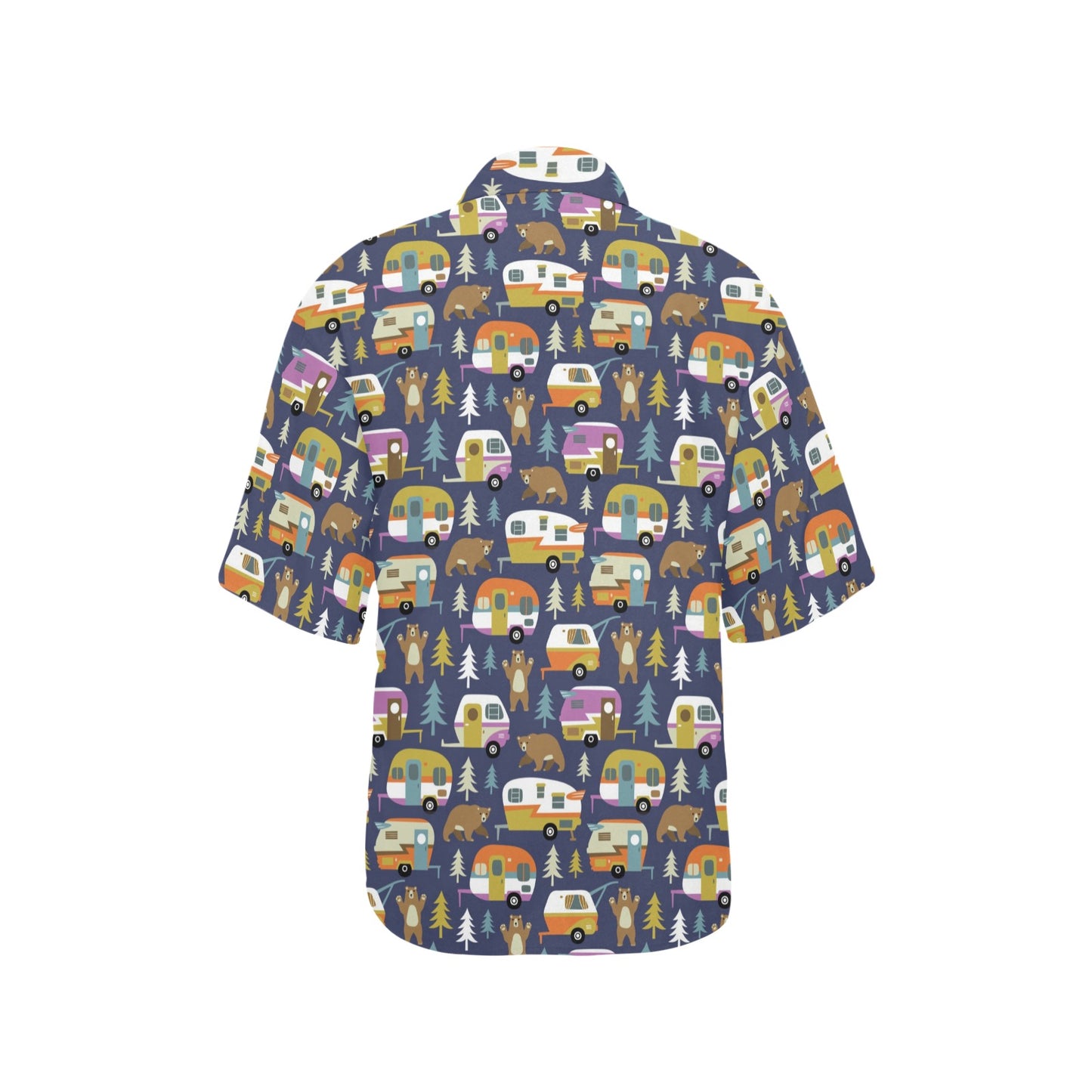 Camper Pattern Print Design 04 Women's Hawaiian Shirt