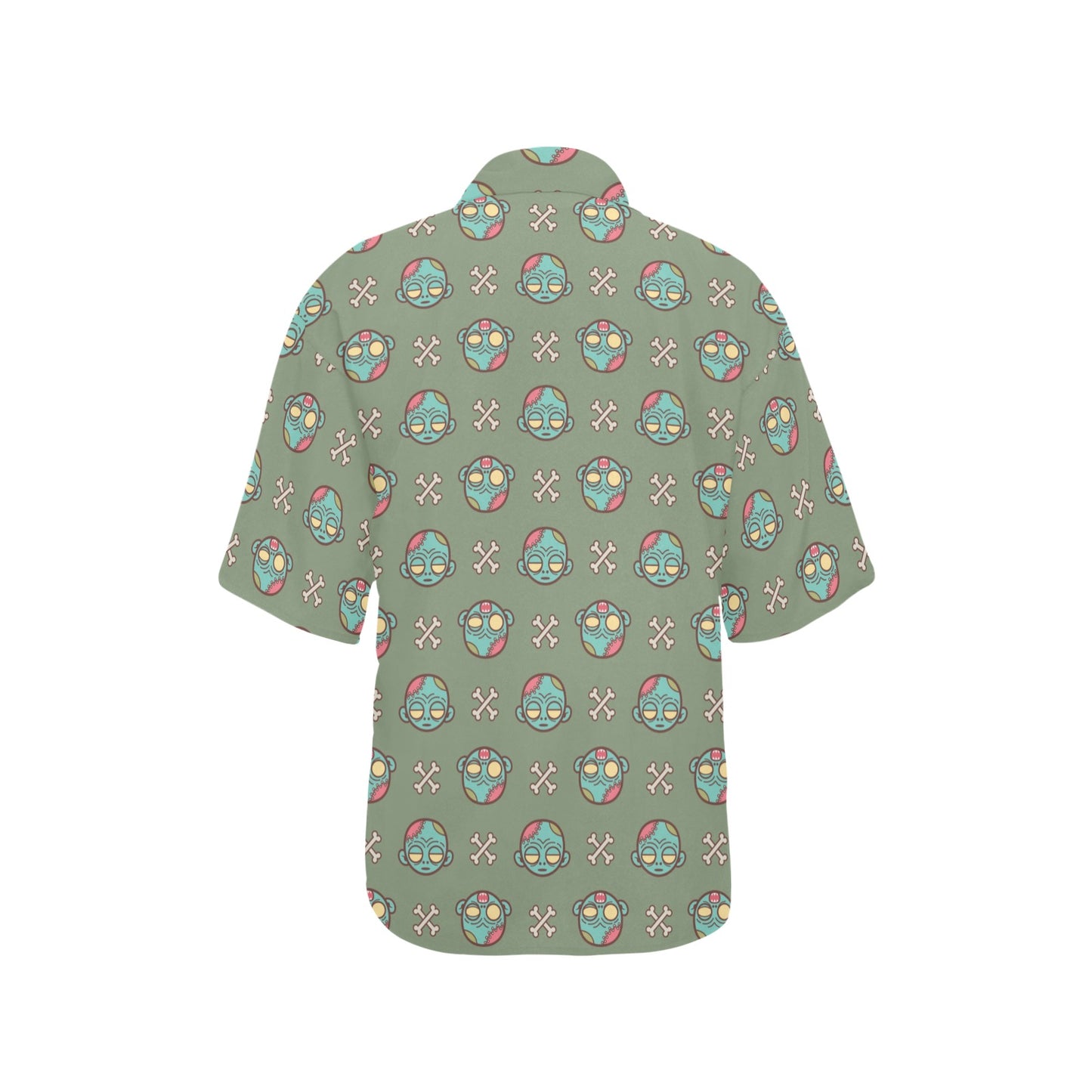 Zombie Print Design LKS301 Women's Hawaiian Shirt