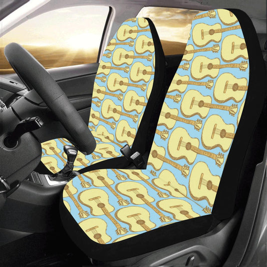 Acoustic Guitar Pattern Print Design 03 Car Seat Covers (Set of 2)-JORJUNE.COM