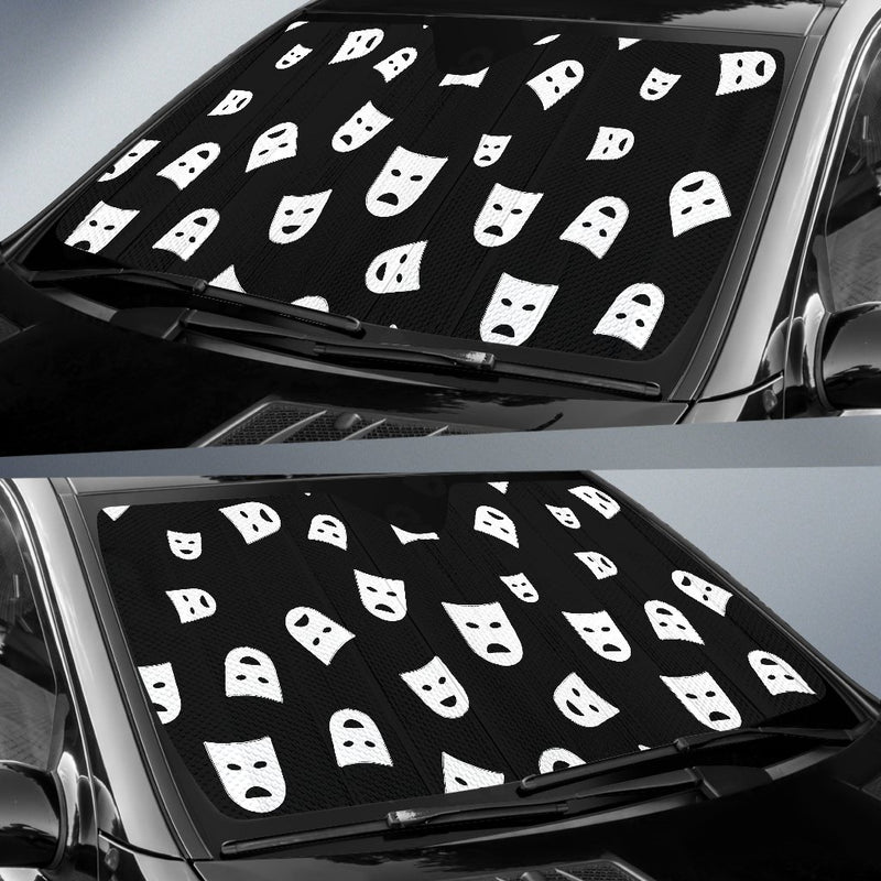 Acting Mask Pattern Print Design 03 Car Sun Shade-JORJUNE.COM