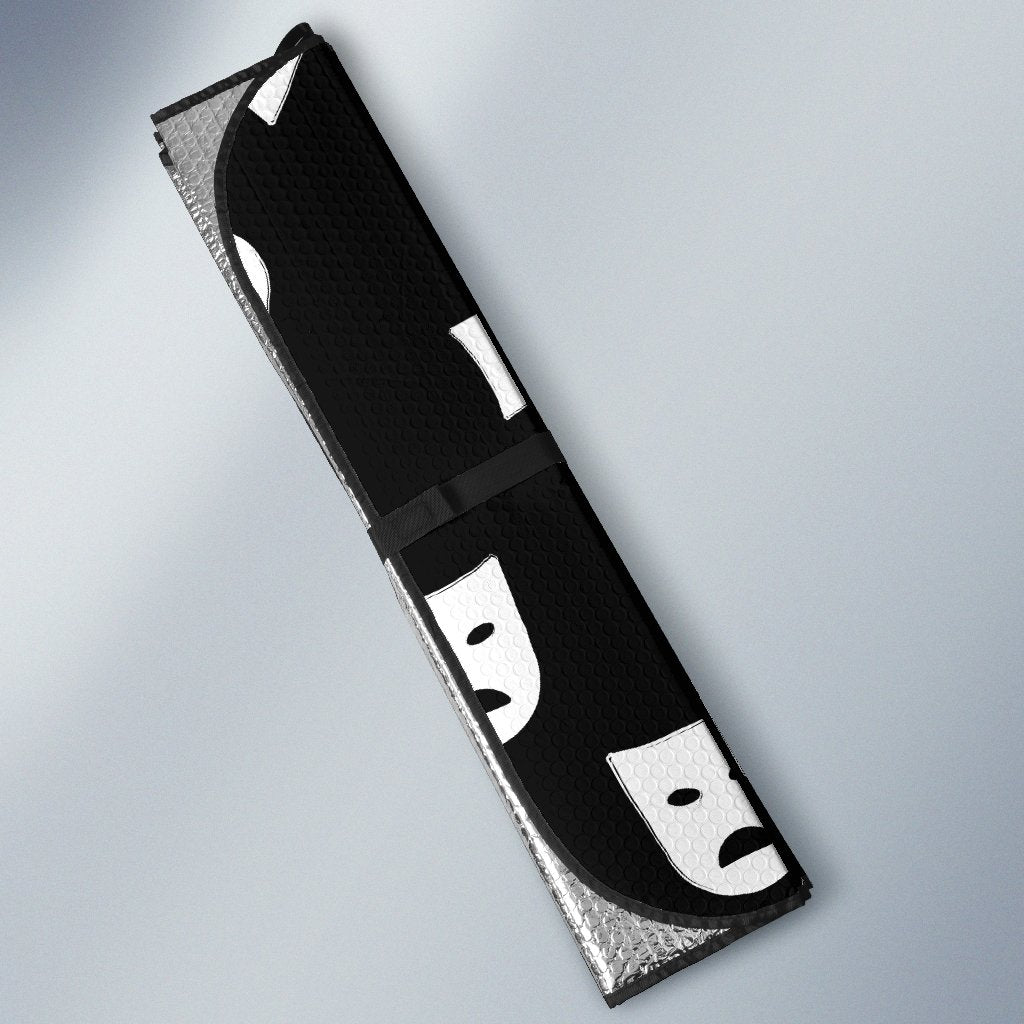 Acting Mask Pattern Print Design 03 Car Sun Shade-JORJUNE.COM