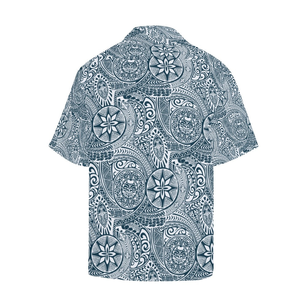 Samoan Pattern Print Design LKS306 Men's Hawaiian Shirt