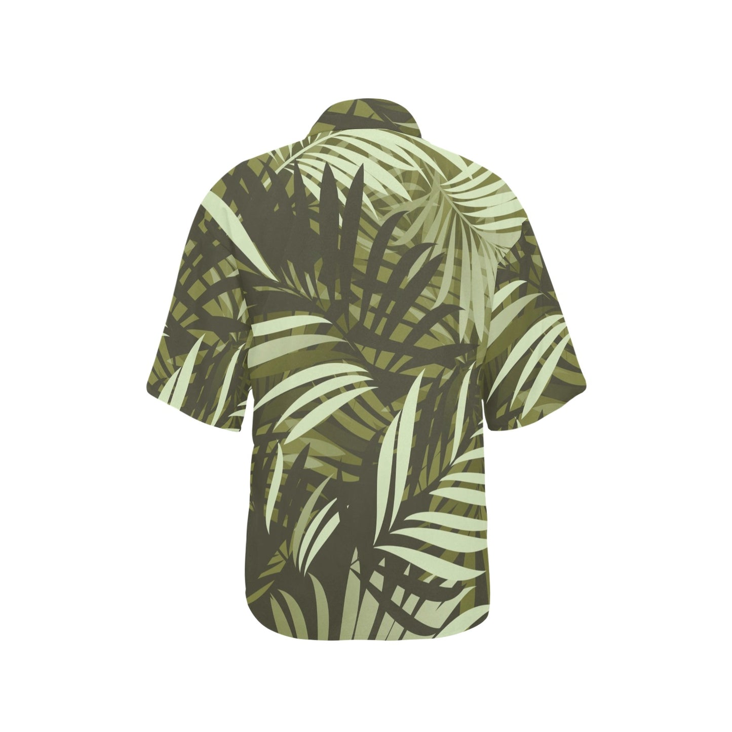 Palm Leaves Pattern Print Design PL05 Women's Hawaiian Shirt