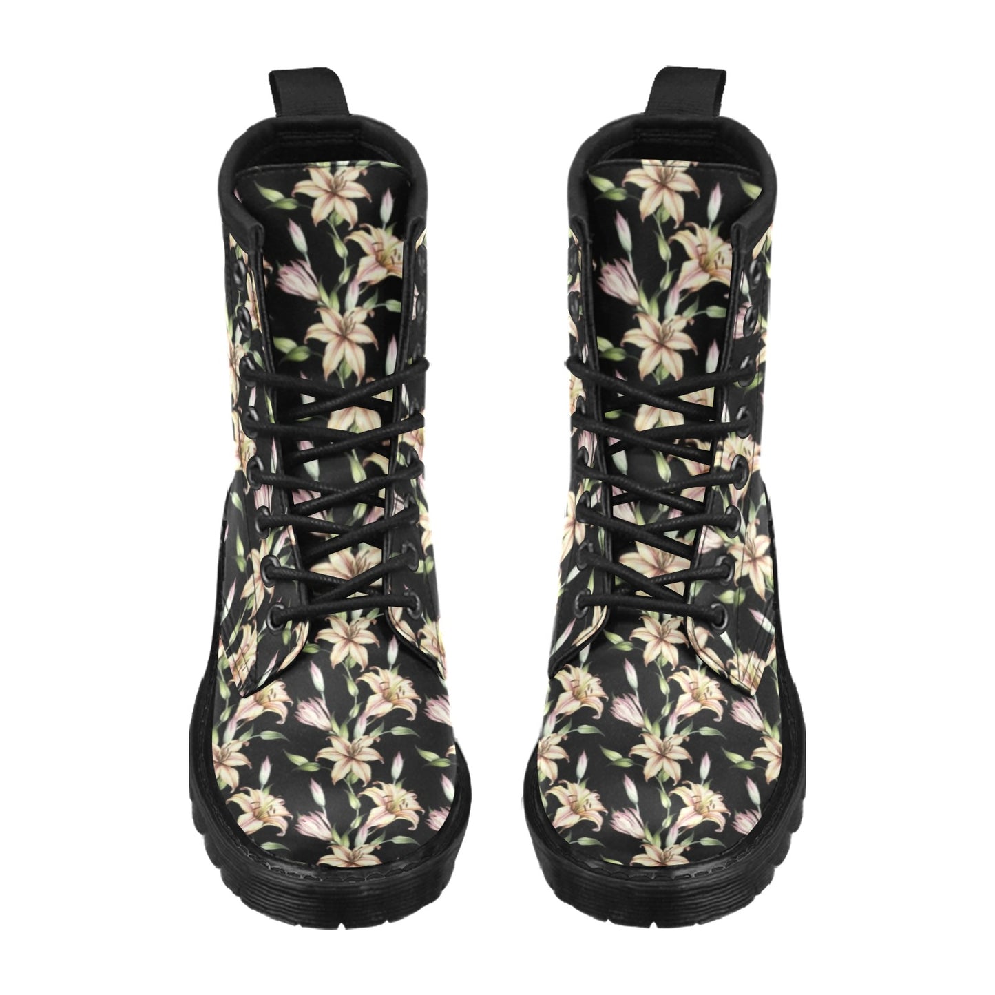 Lily Pattern Print Design LY05 Women's Boots