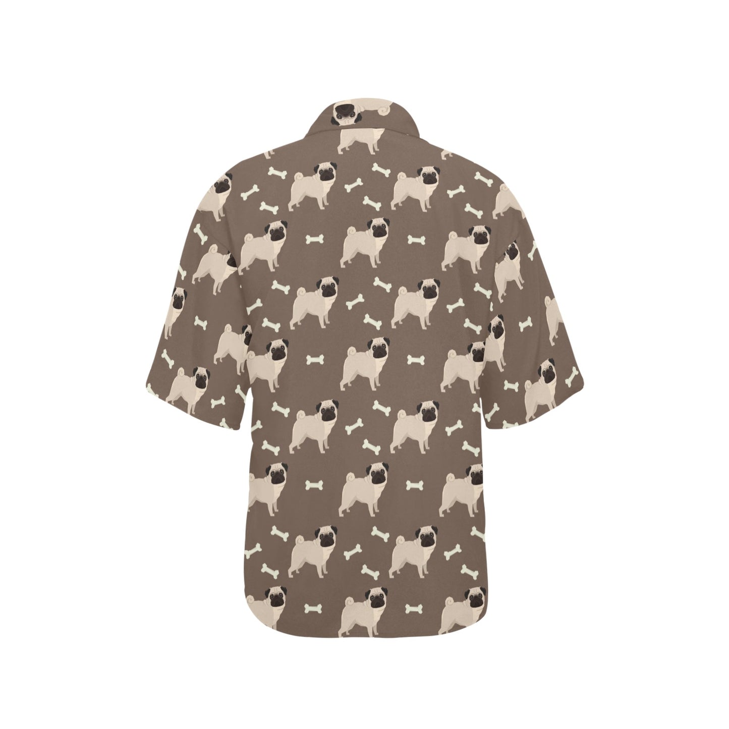 Pug Pattern Print Design A02 Women's Hawaiian Shirt