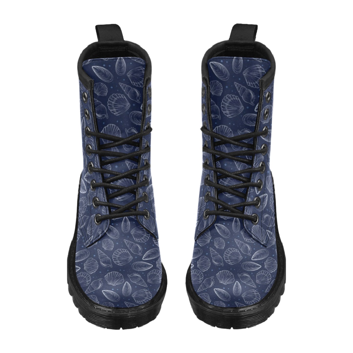 Seashell Print Design LKS3011 Women's Boots