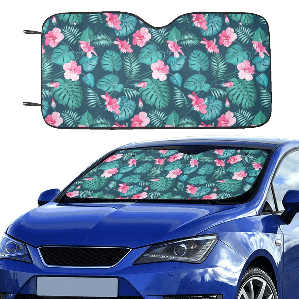 Summer Floral Print Design LKS301 Car front Windshield Sun Shade