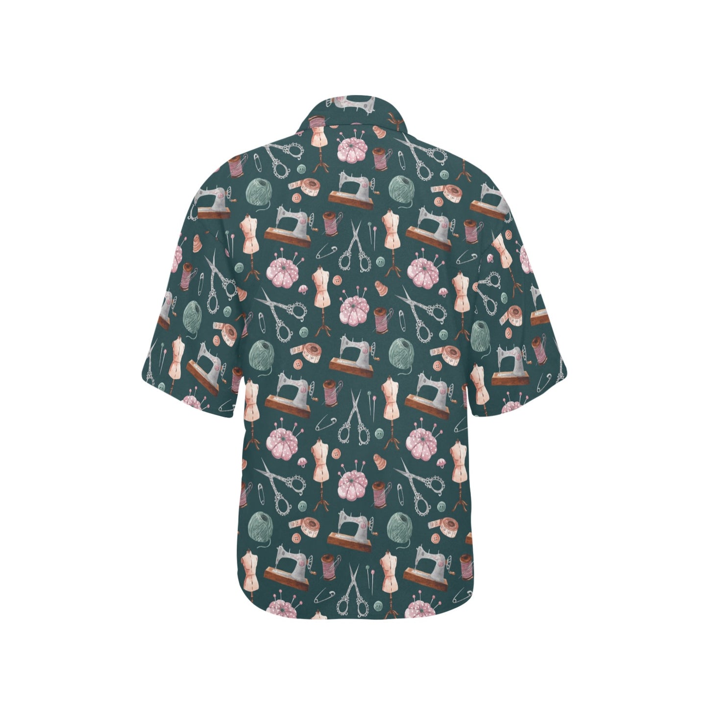 Sewing Equipment Print Design LKS307 Women's Hawaiian Shirt