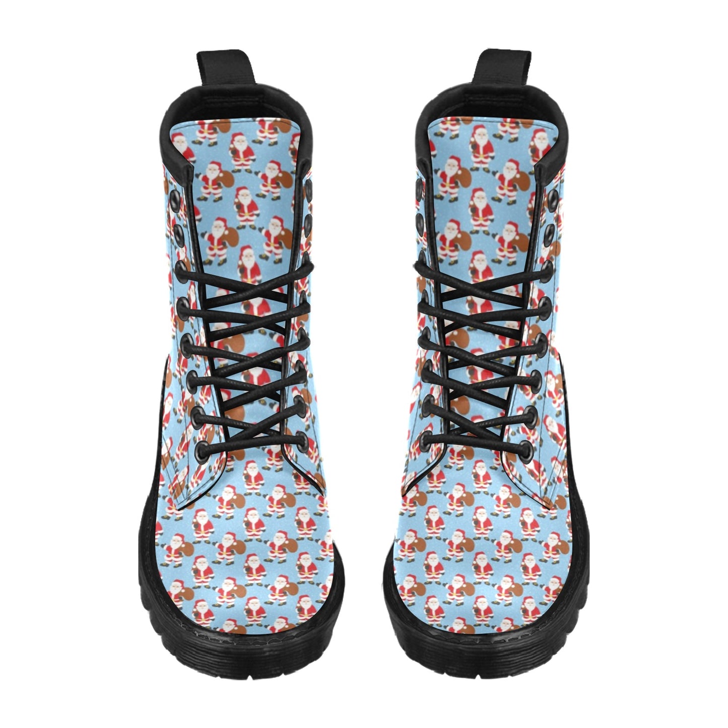 Santa Christmas Themed Print Design LKS305 Women's Boots