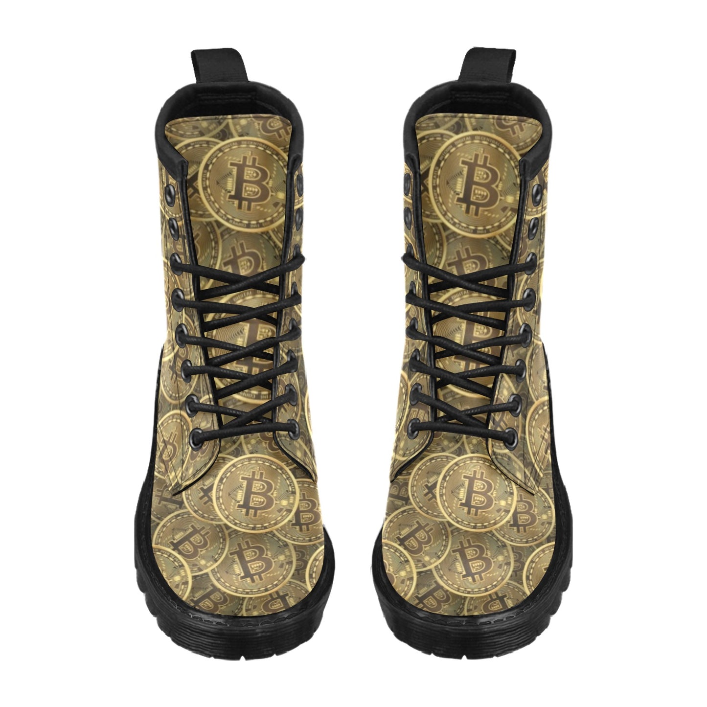 Bitcoin Pattern Print Design DO01 Women's Boots
