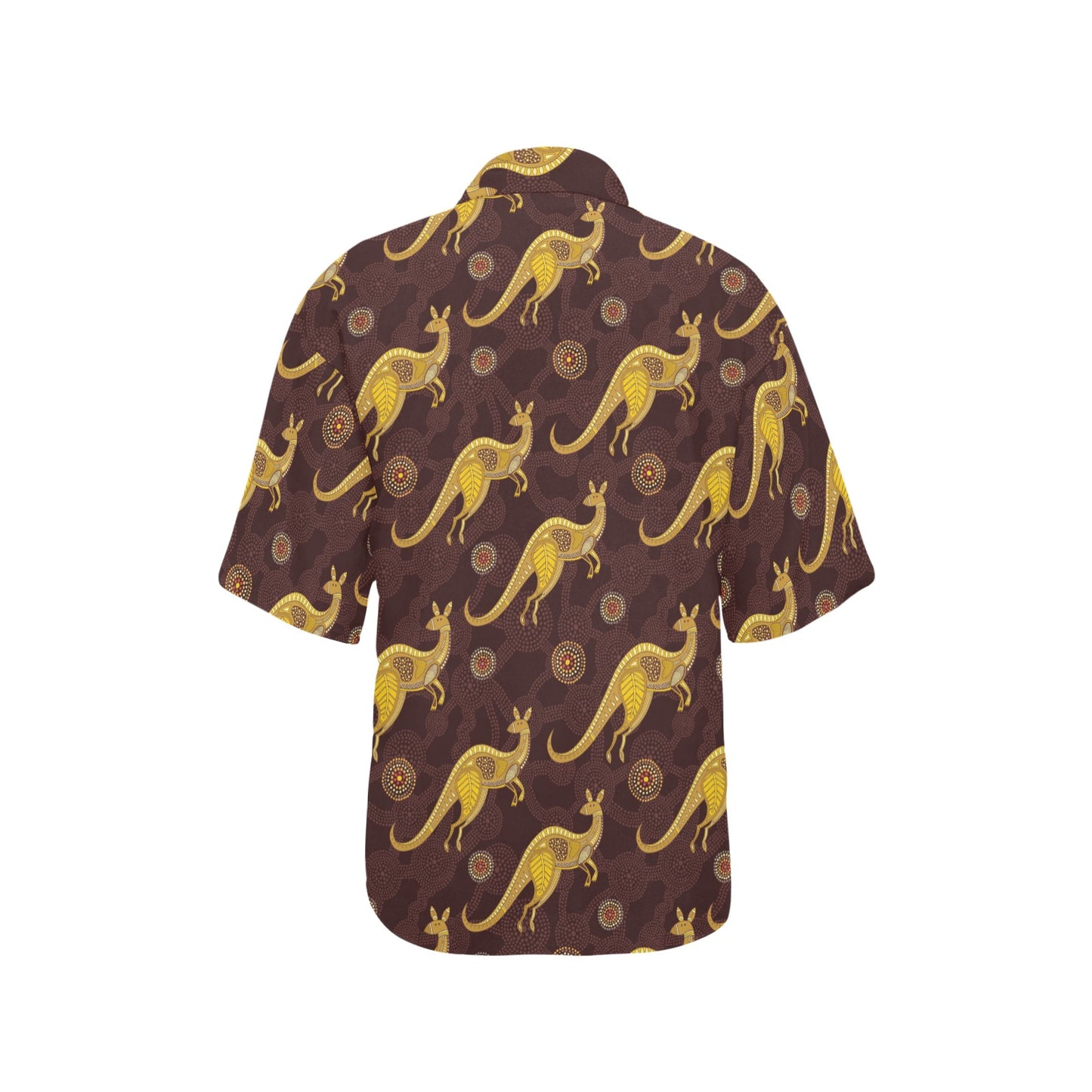 Kangaroos Aboriginal Pattern Print Design 08 Women's Hawaiian Shirt