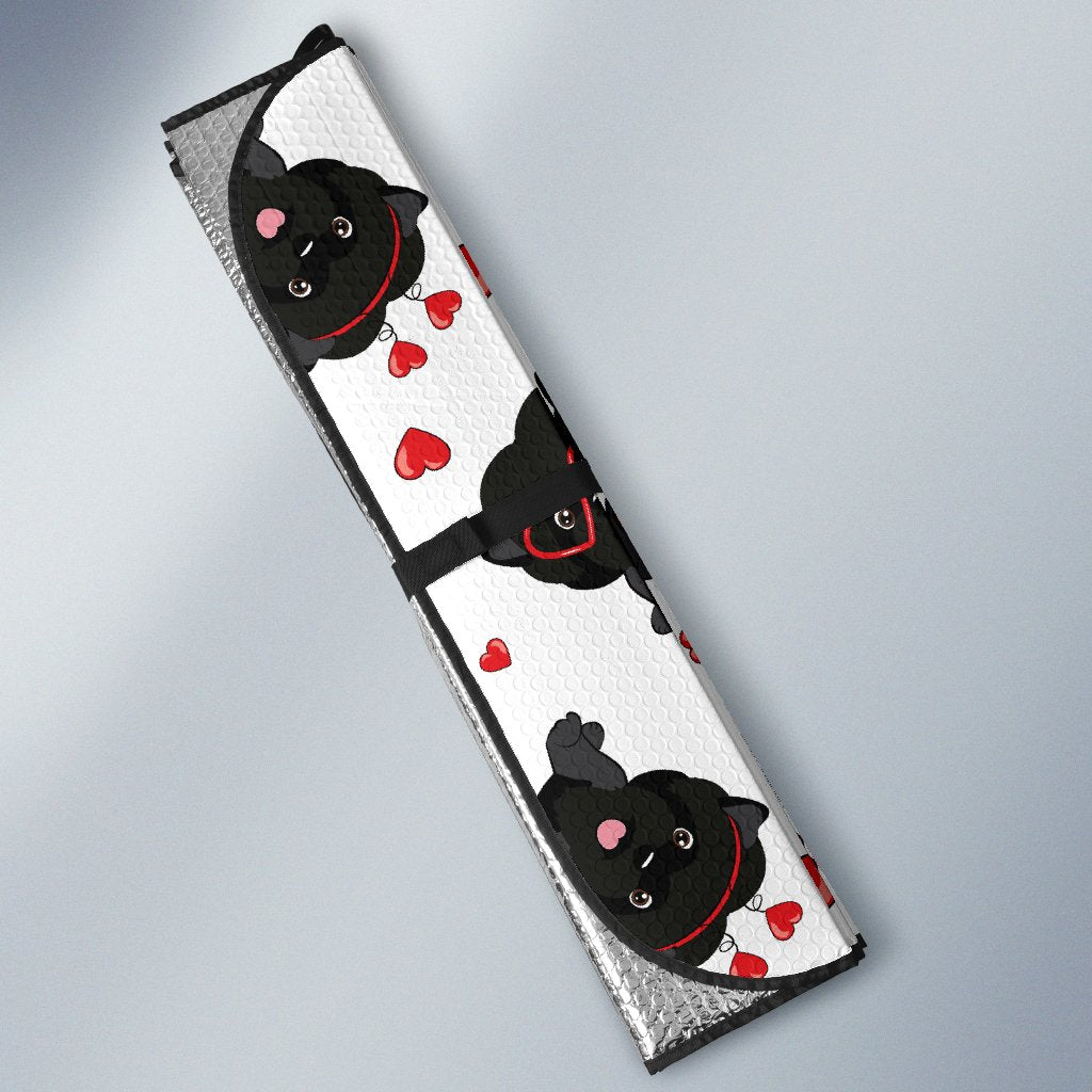 Affenpinscher Pattern Print Design 01 Car Sun Shade-JORJUNE.COM