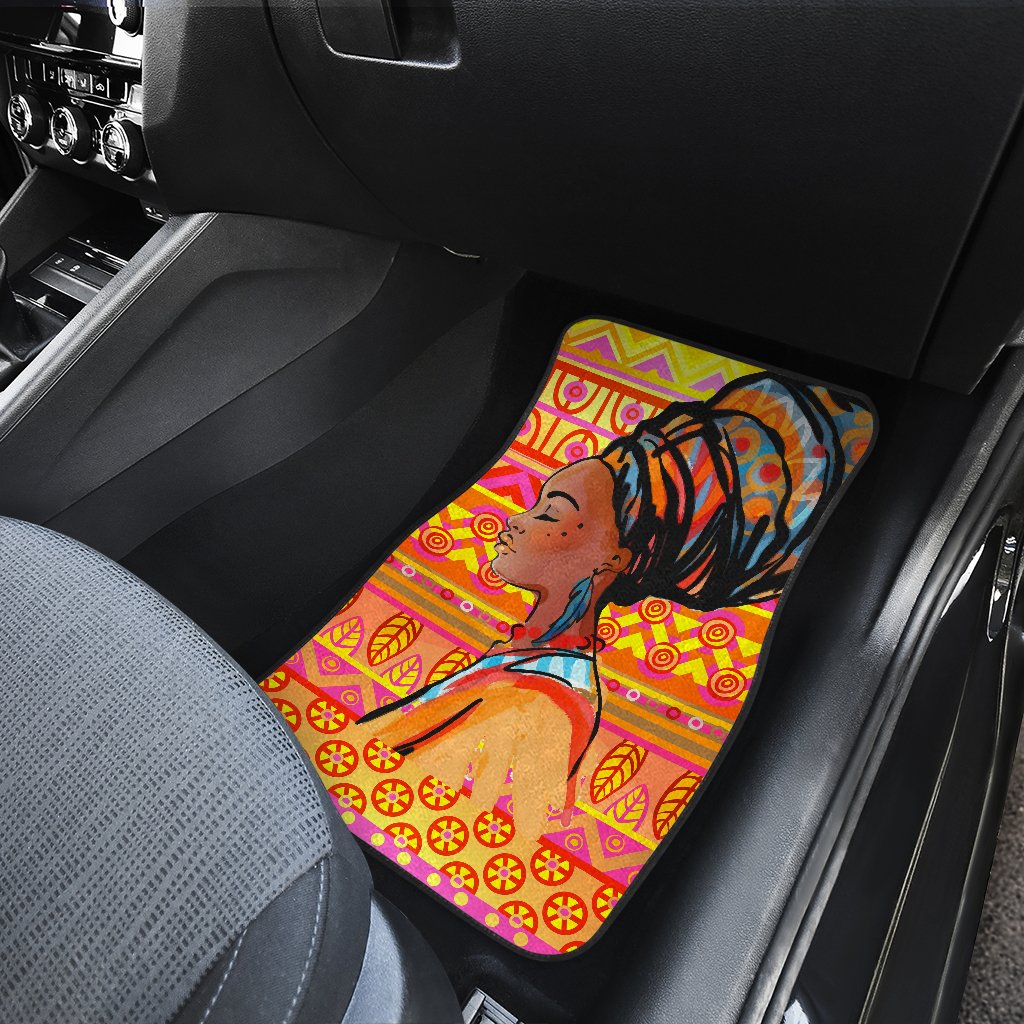 African Girl Aztec Car Floor Mats