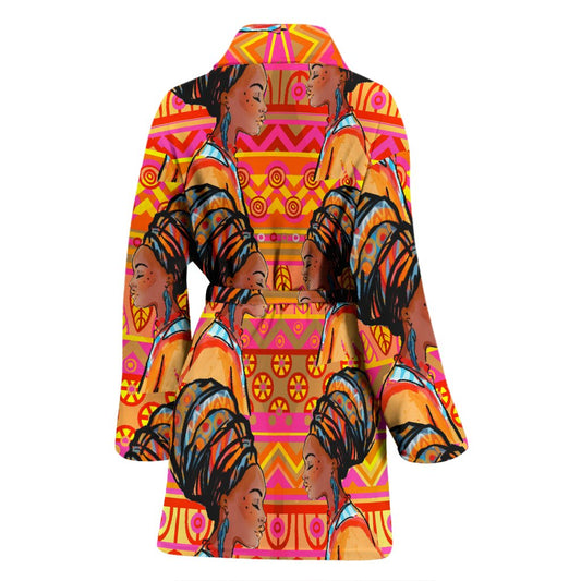 African Girl Aztec Women Bath Robe