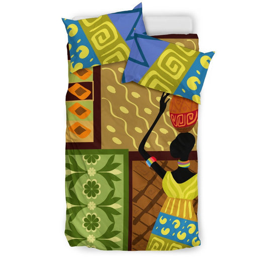 African Girl Design Duvet Cover Bedding Set