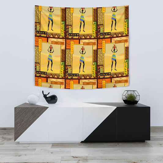 African Girl Design Tapestry