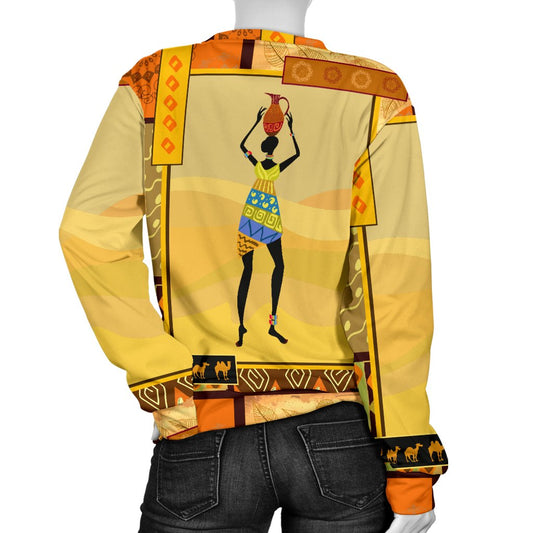 African Girl Design Women Crewneck Sweatshirt