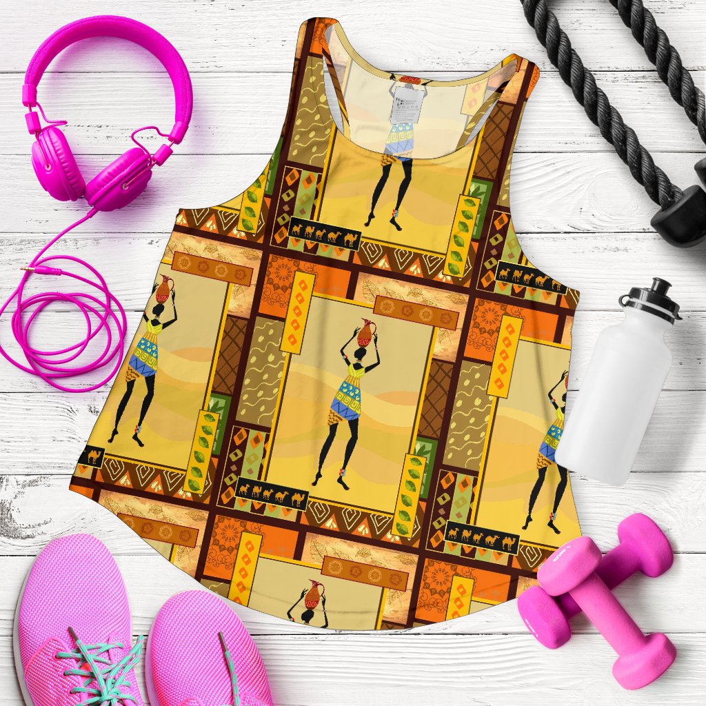 African Girl Design Women Racerback Tank Top