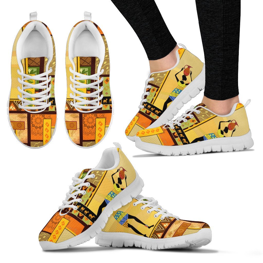 African Girl Design Women Sneakers