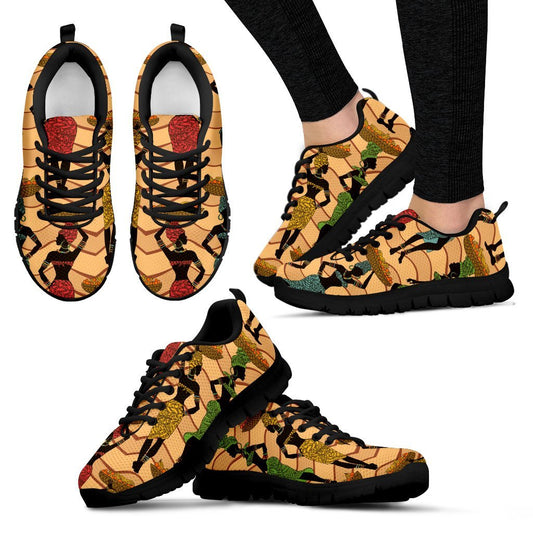 African Girl Pattern Women Sneakers
