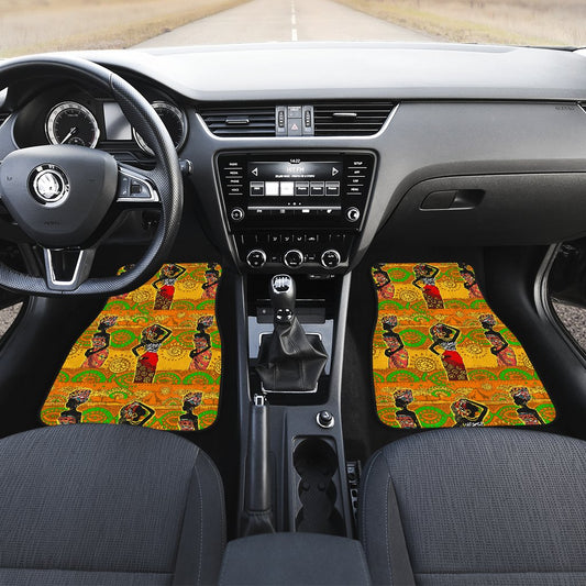 African Girl Print Car Floor Mats