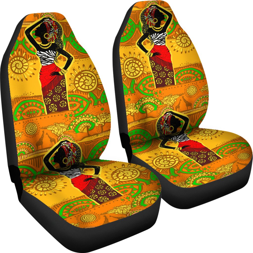 African Girl Print Universal Fit Car Seat Covers
