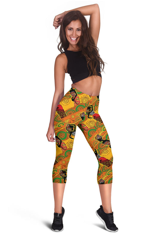 African Girl Print Women Capris
