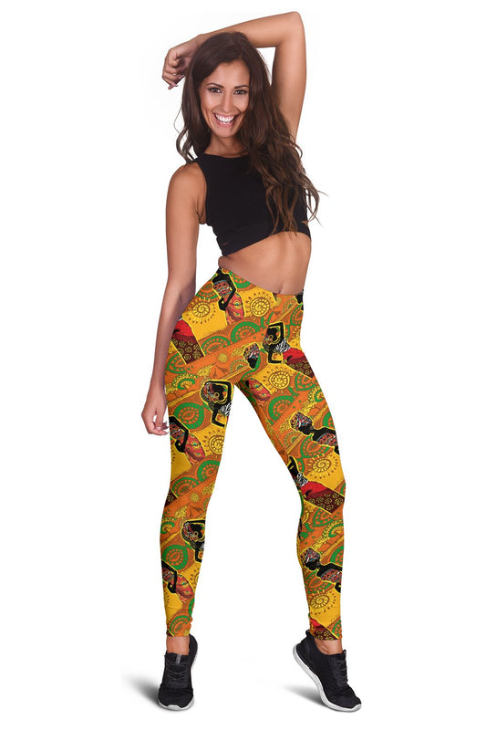 African Girl Print Women Leggings