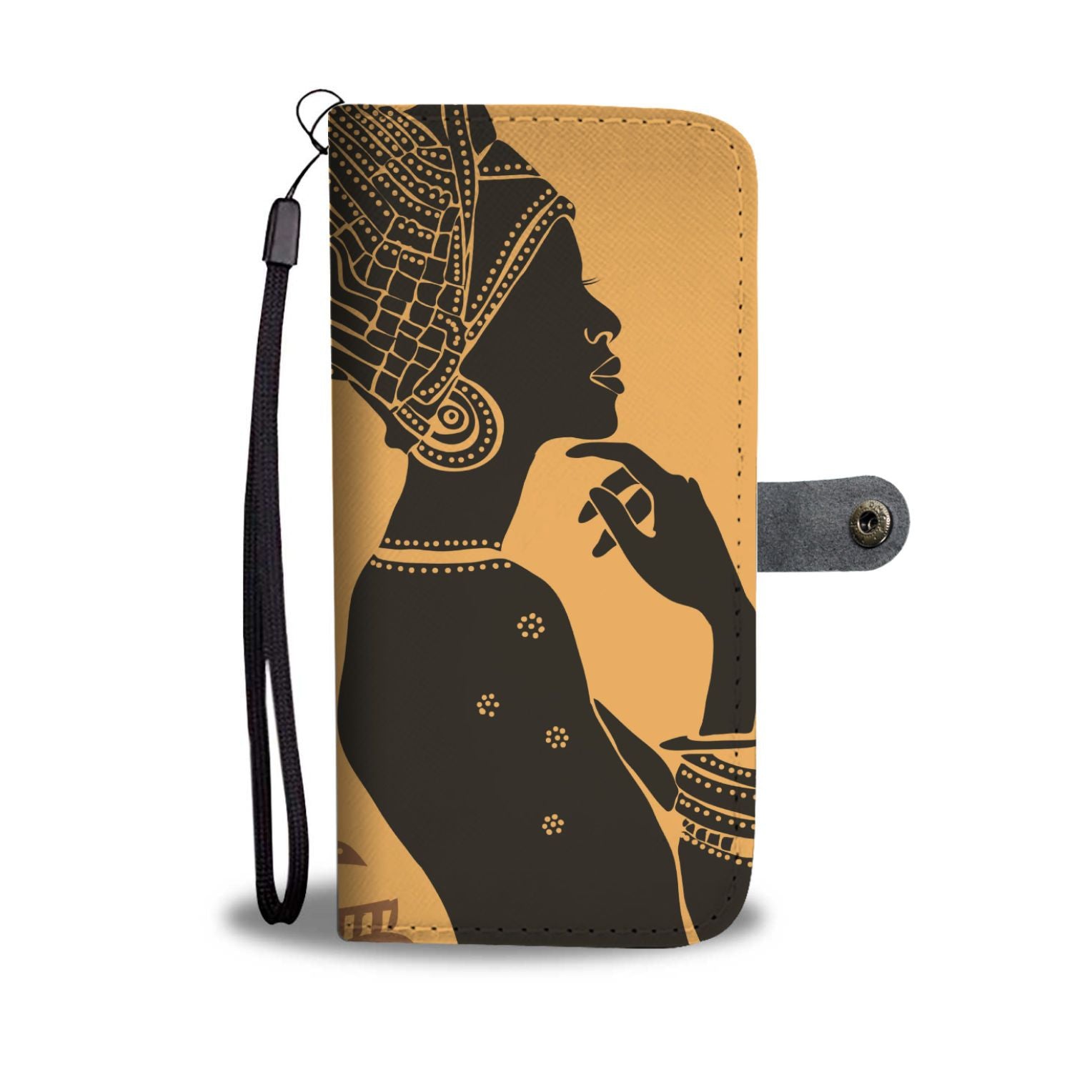 African Girl Safari Wallet Phone Case