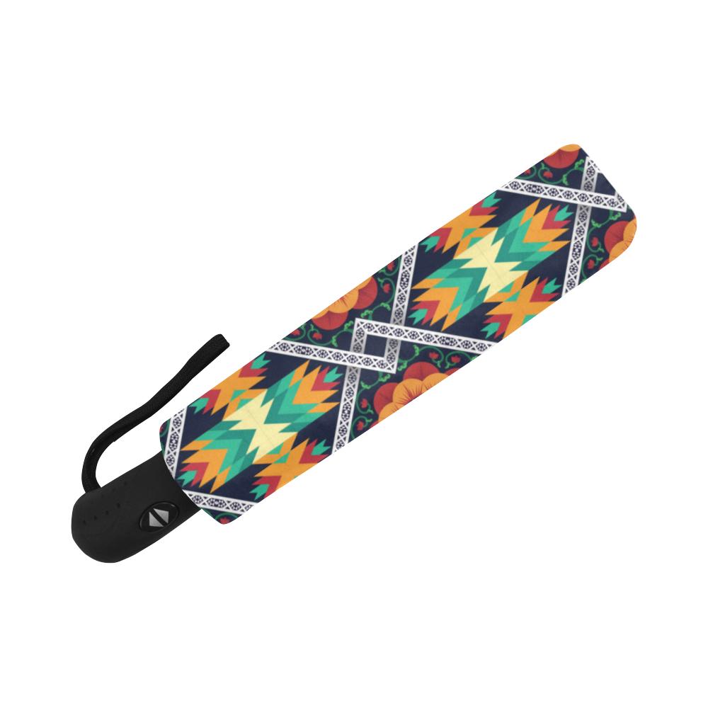 African Kente Automatic Foldable Umbrella